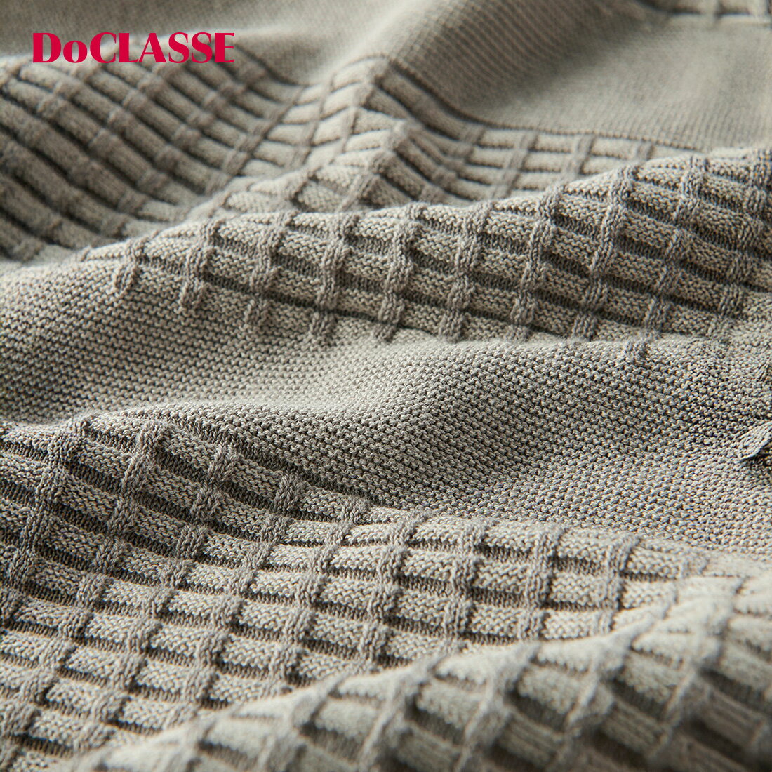 【ドゥクラッセ】 リンクス編みモックネックニット メンズ ( S～XXL ) 30代 40代 50代 大人、輝く服 【DoCLASSE】