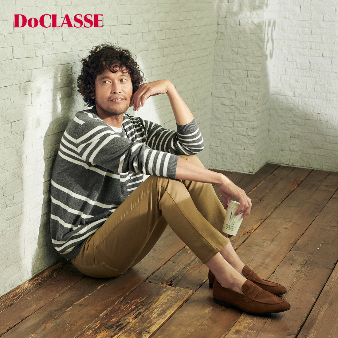 【ドゥクラッセ】 パネル切り替えボーダー長袖 メンズ ( S～XXL ) 30代 40代 50代 大人、輝く服 【DoCLASSE】