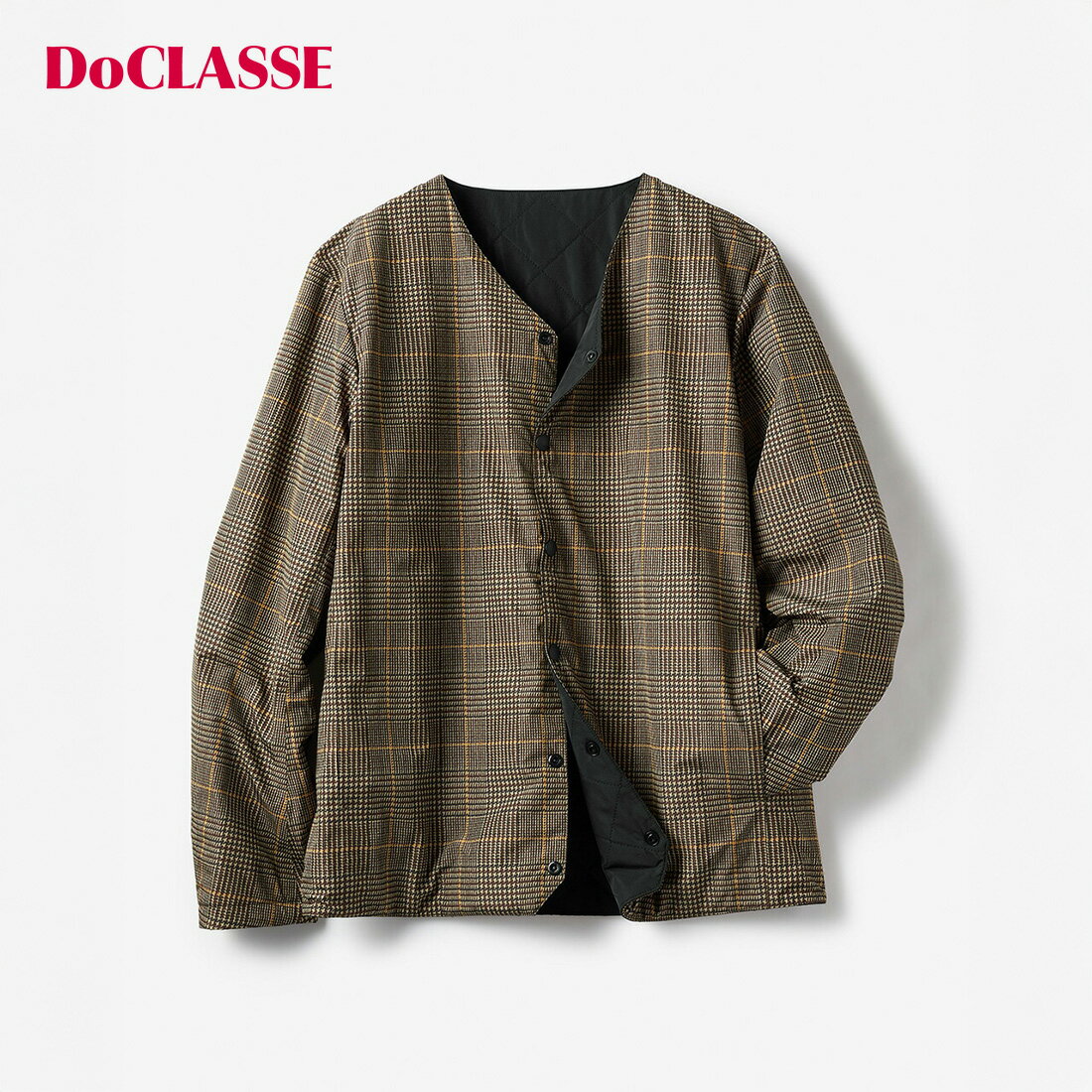 【マラソンポイント5倍】【ドゥクラッセ】 マジカルサーモノーカラーブルゾン メンズ ( S～XXL ) 30代 40代 50代 大人、輝く服 【DoCLASSE】