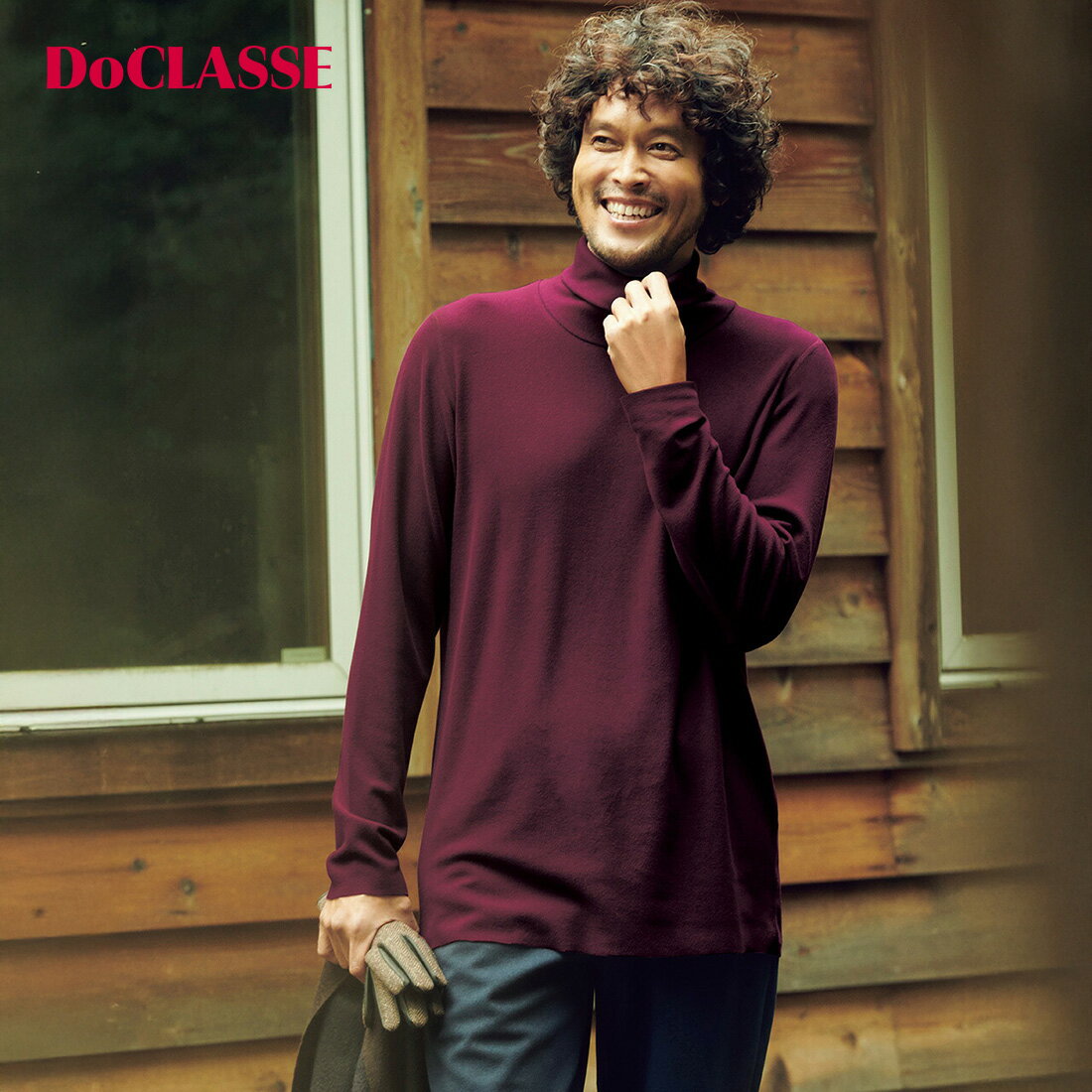 【マラソンポイント5倍】【ドゥクラッセ】 マイクロフリース ・ オフタートル メンズ ( S～XL ) 30代 40代 50代 大人、輝く服 【DoCLASSE】