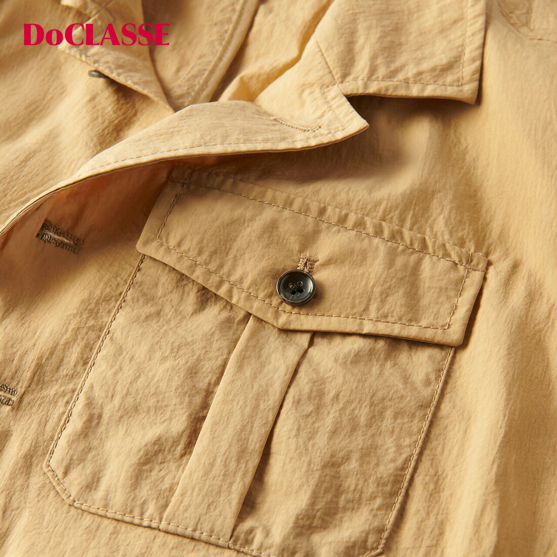 【マラソンポイント5倍】【ドゥクラッセ】 超軽量 ・ 撥水ナイロンM43ジャケット メンズ ( S～XXL ) 30代 40代 50代 大人、輝く服 【DoCLASSE】