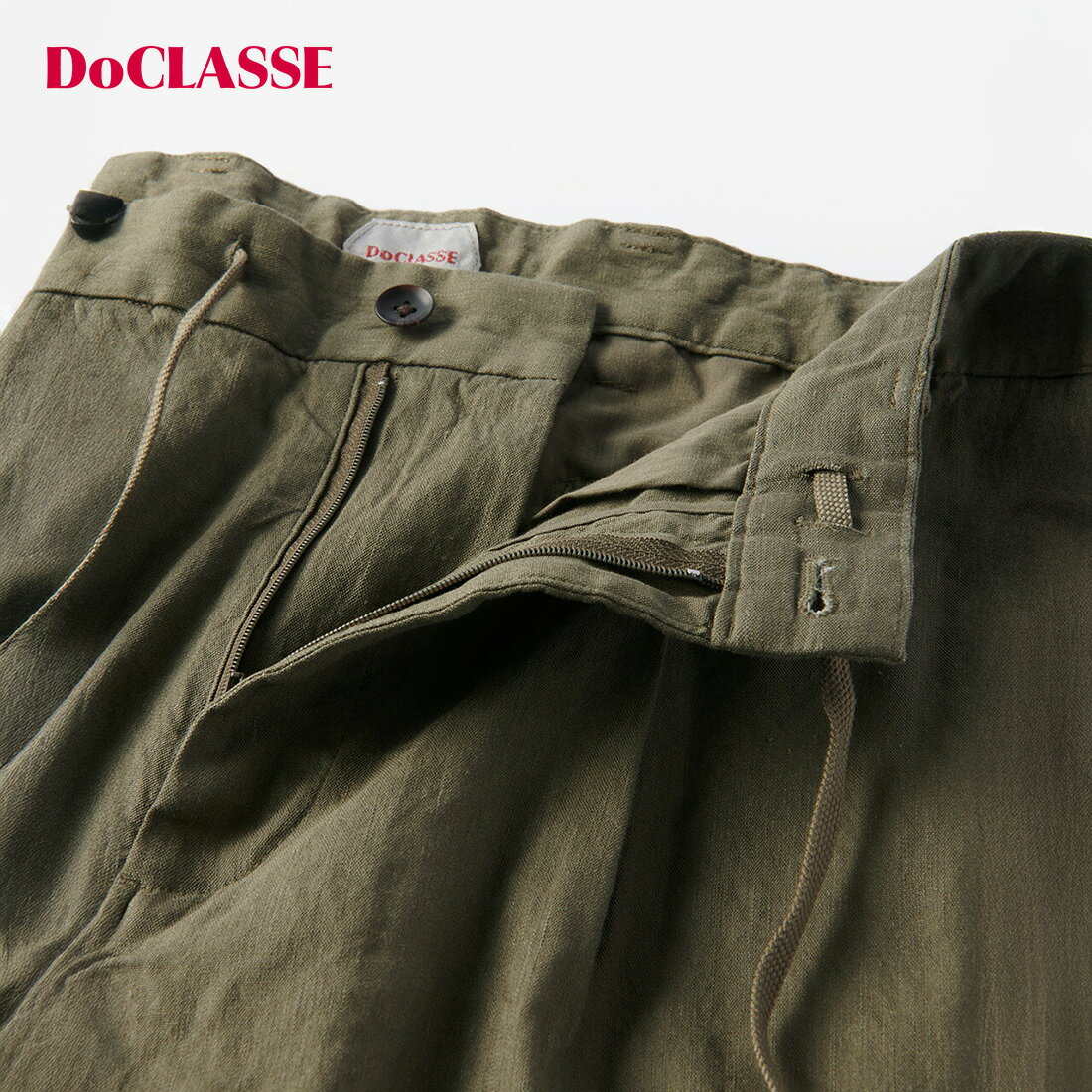 【マラソンポイント5倍】【ドゥクラッセ】 □リネンストレッチイージーパンツ メンズ ( S～XXL ) 30代 40代 50代 大人、輝く服 【DoCLASSE】