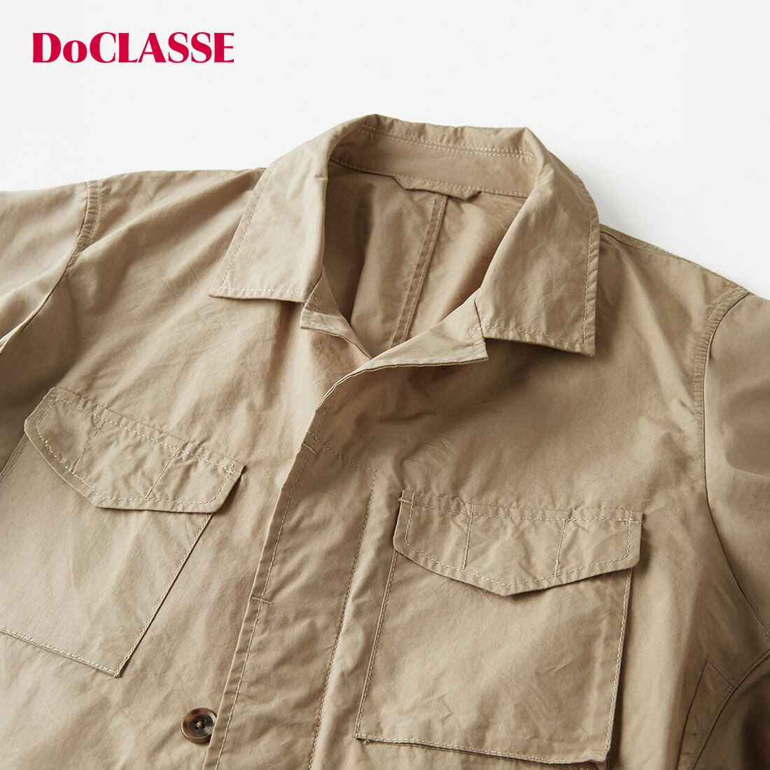 【マラソンポイント5倍】【ドゥクラッセ】 コットンナイロンM43ジャケット メンズ ( S～XXL ) 30代 40代 50代 大人、輝く服 【DoCLASSE】