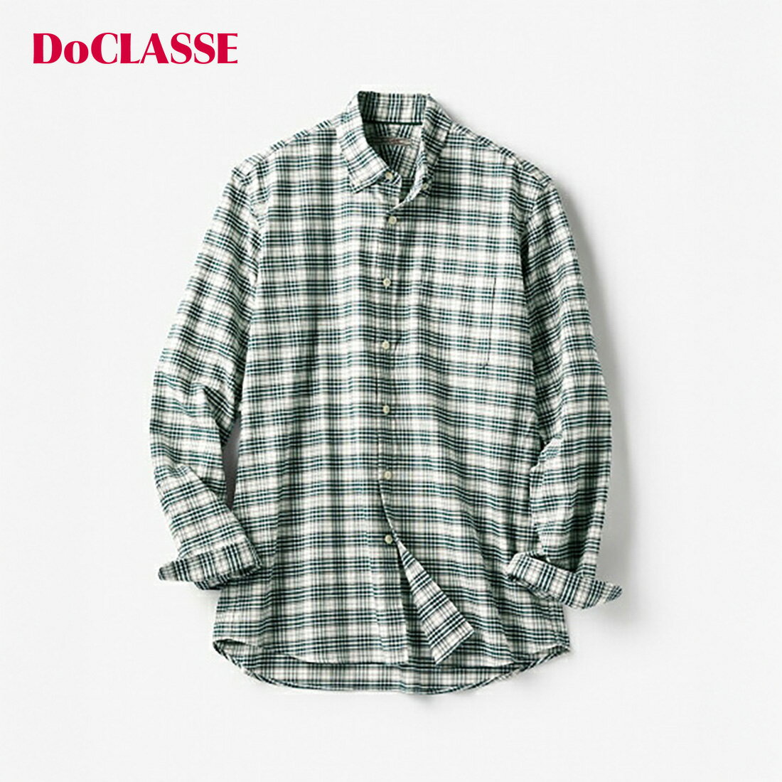 【ドゥクラッセ】 ナチュラルオックスシャツ長袖／レギュラーサイズ メンズ ( S～XXXL ) 30代 40代 50代 大人、輝く服 【DoCLASSE】