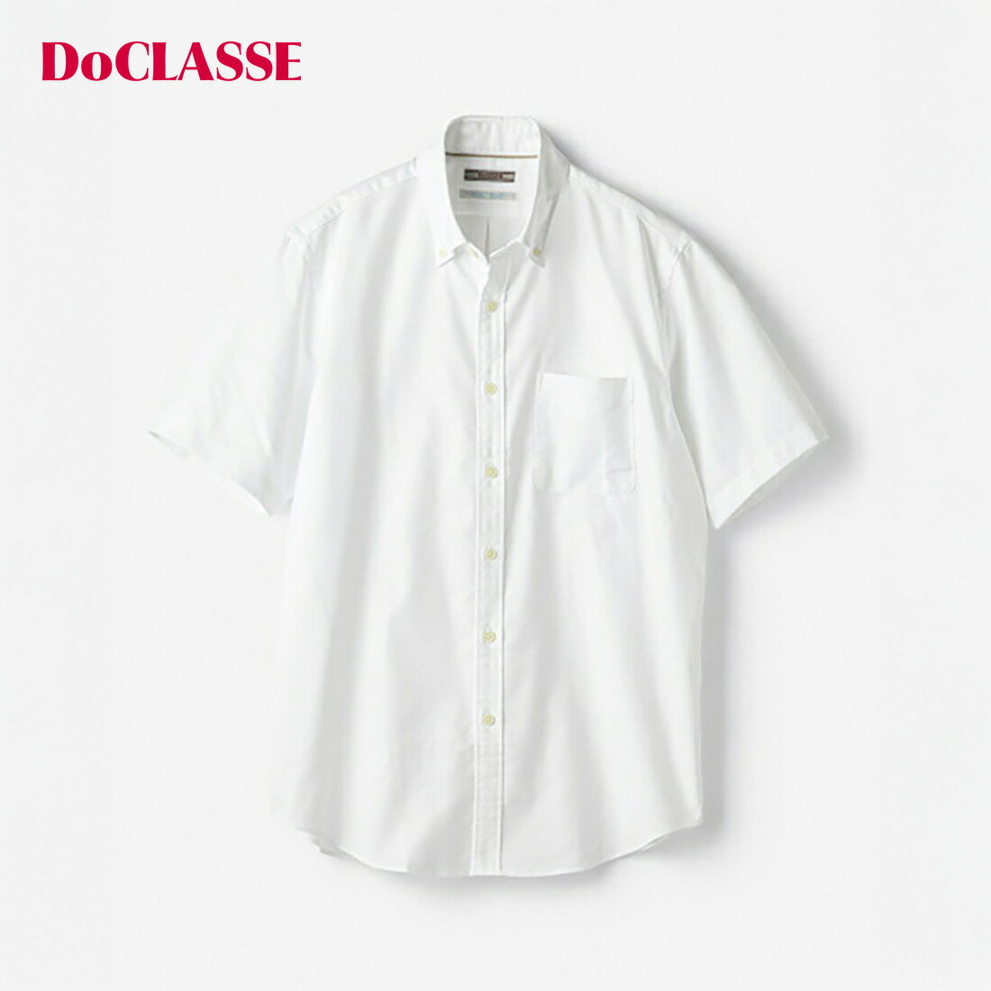 【ドゥクラッセ】 ピュアファイン・先染めオックスシャツ 半袖 メンズ ( S〜XXXL ) 30代 40代 50代 大人、輝く服 【DoCLASSE】