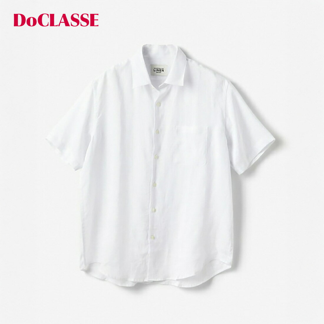 【ドゥクラッセ】 リネンシャンブレーシャツ・半袖 メンズ ( S～XXL ) 30代 40代 50代 大人、輝く服 【DoCLASSE】