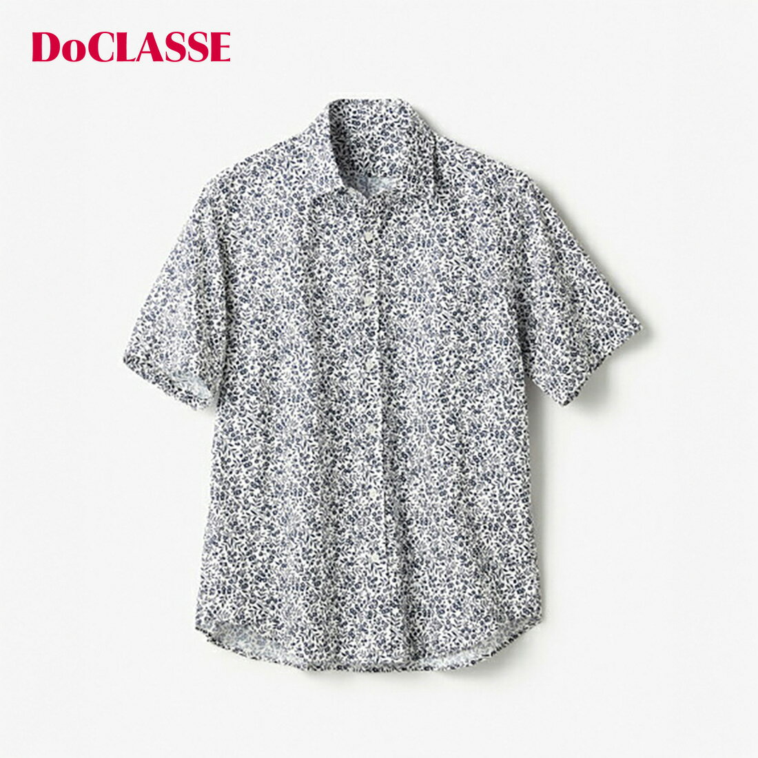 【ドゥクラッセ】 コットンプリントシャツ 半袖 メンズ ( S～XXL ) 30代 40代 50代 大人、輝く服 【DoCLASSE】