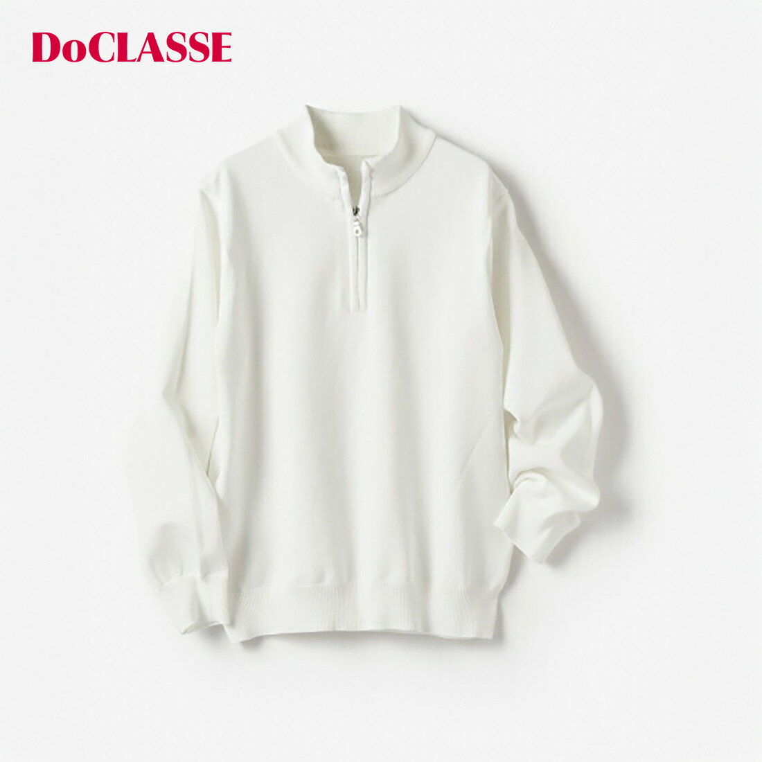 【ドゥクラッセ】 エアーライトニット・ハーフジップ メンズ ( S～XXL ) 30代 40代 50代 大人、輝く服 【DoCLASSE】