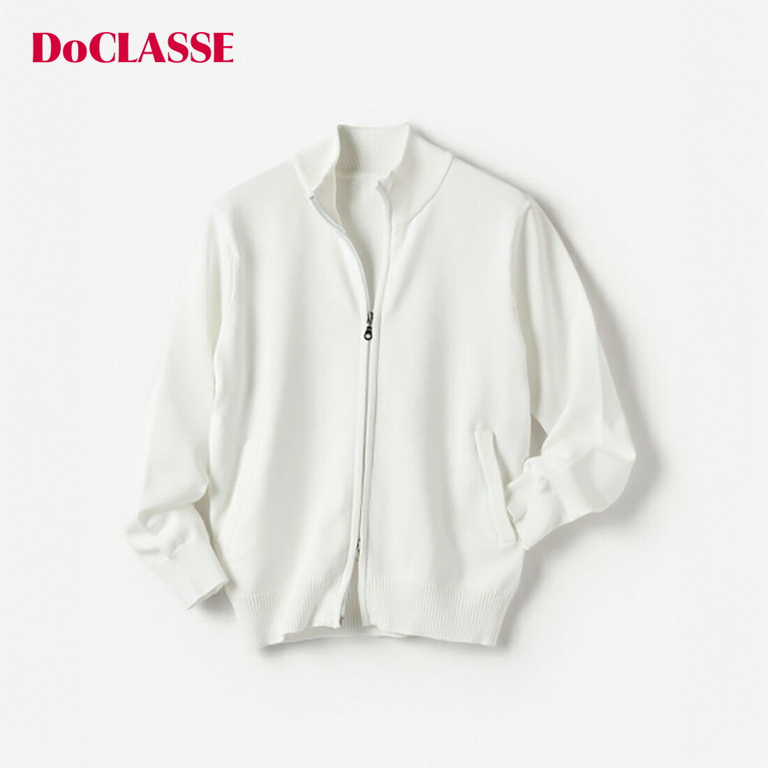 【マラソンポイント5倍】【ドゥクラッセ】 エアーライトニット・フルジップ メンズ ( S～XXL ) 30代 40代 50代 大人、輝く服 【DoCLASSE】