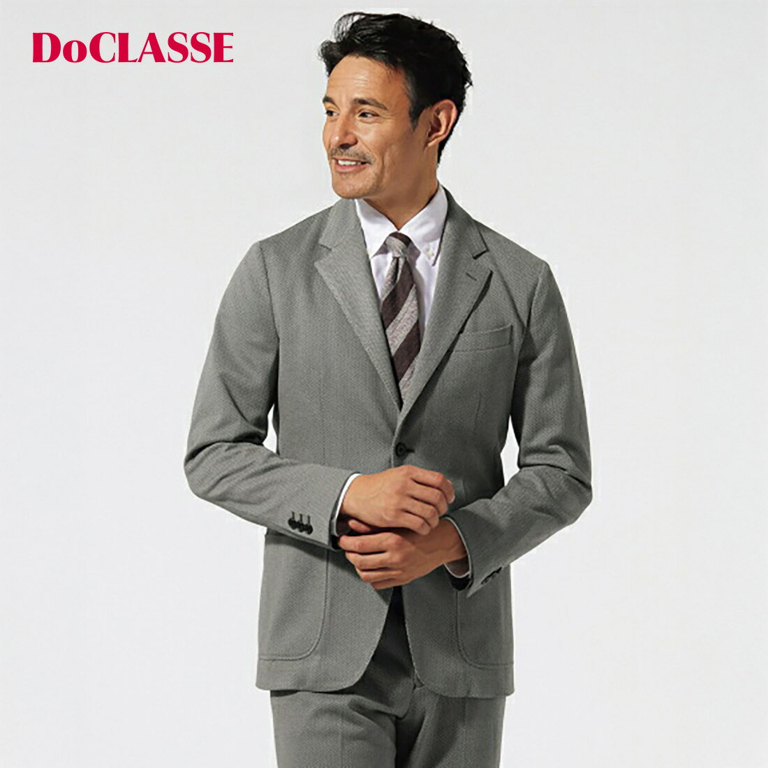 【マラソンポイント5倍】【ドゥクラッセ】 フルフラン・リミテッドテクスチャジャケット メンズ ( A4～AB8 ) 30代 40代 50代 大人、輝く服 【DoCLASSE】