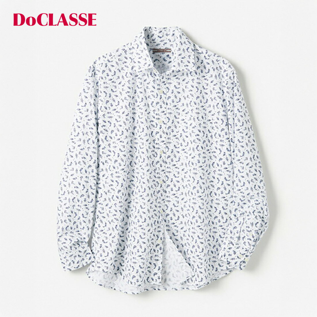 【ドゥクラッセ】 コットンプリントシャツ 長袖 メンズ ( S～XXL ) 30代 40代 50代 大人、輝く服 【DoCLASSE】