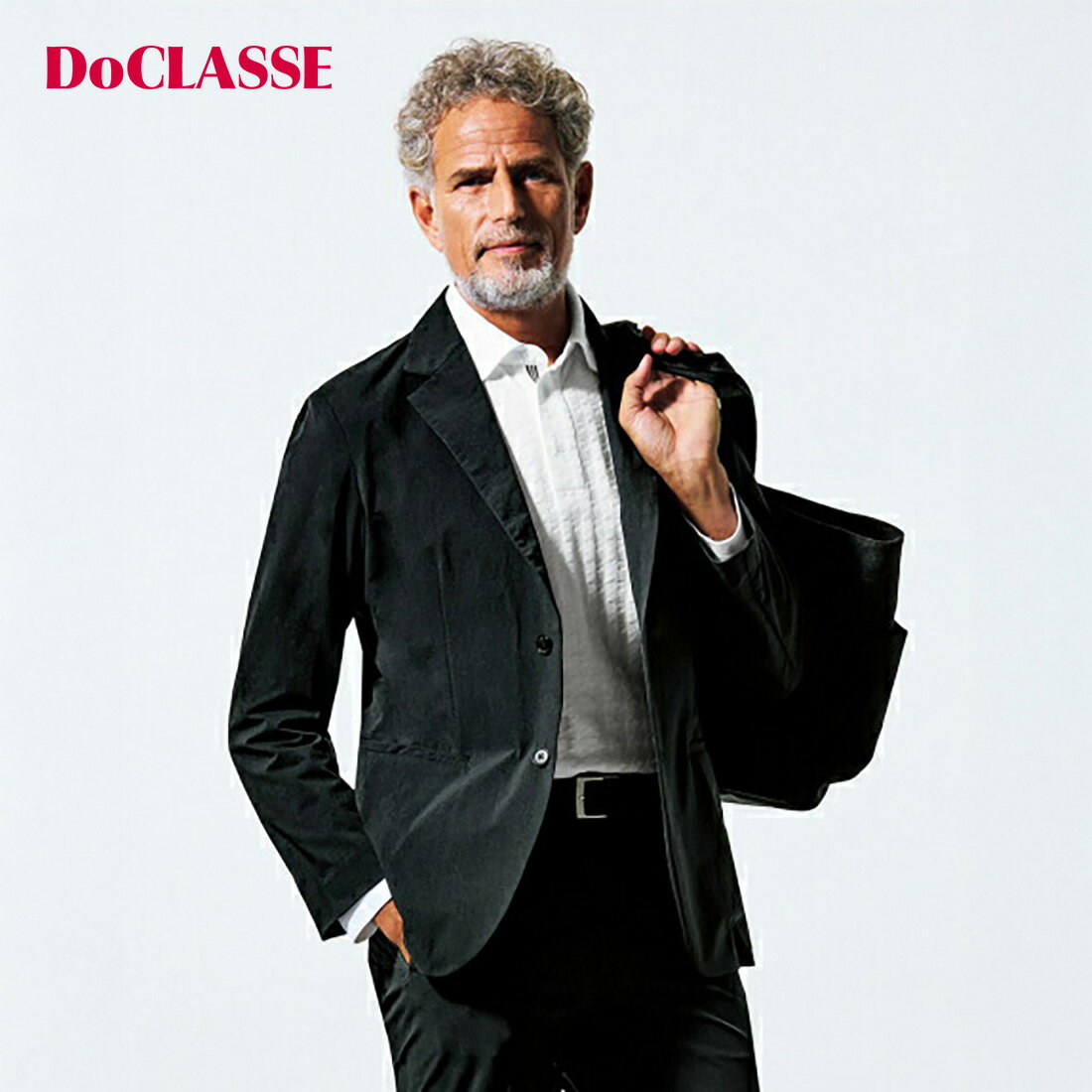 【ドゥクラッセ】 360°伸縮・ビズゴルフジャケット メンズ ( A5～AB8 ) 30代 40代 50代 大人、輝く服 【DoCLASSE】