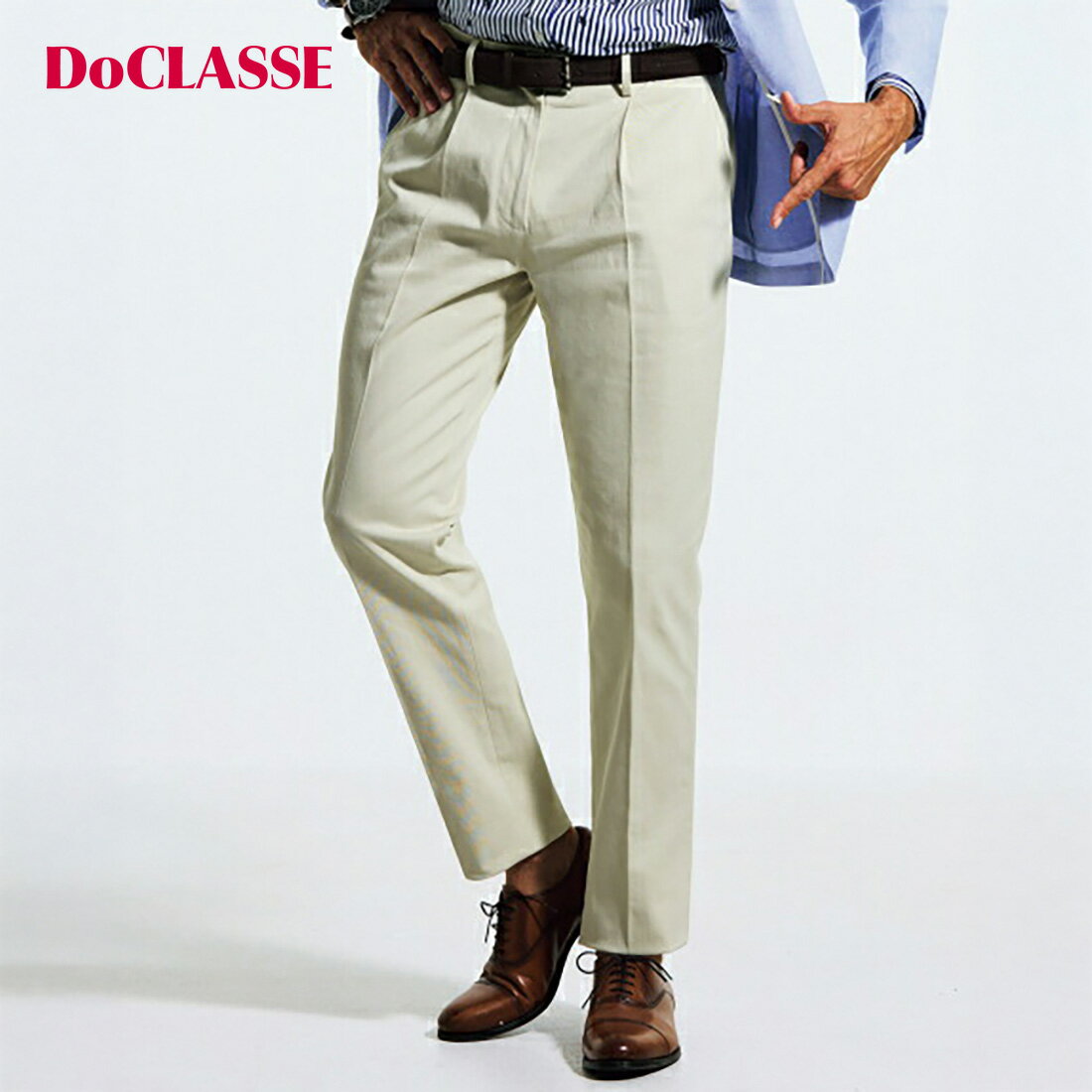 【マラソンポイント5倍】【ドゥクラッセ】 360°エブリデイチノ・伸快適ウエスト・ワンタック メンズ ( S～XXXL ) 30代 40代 50代 大人、輝く服 【DoCLASSE】