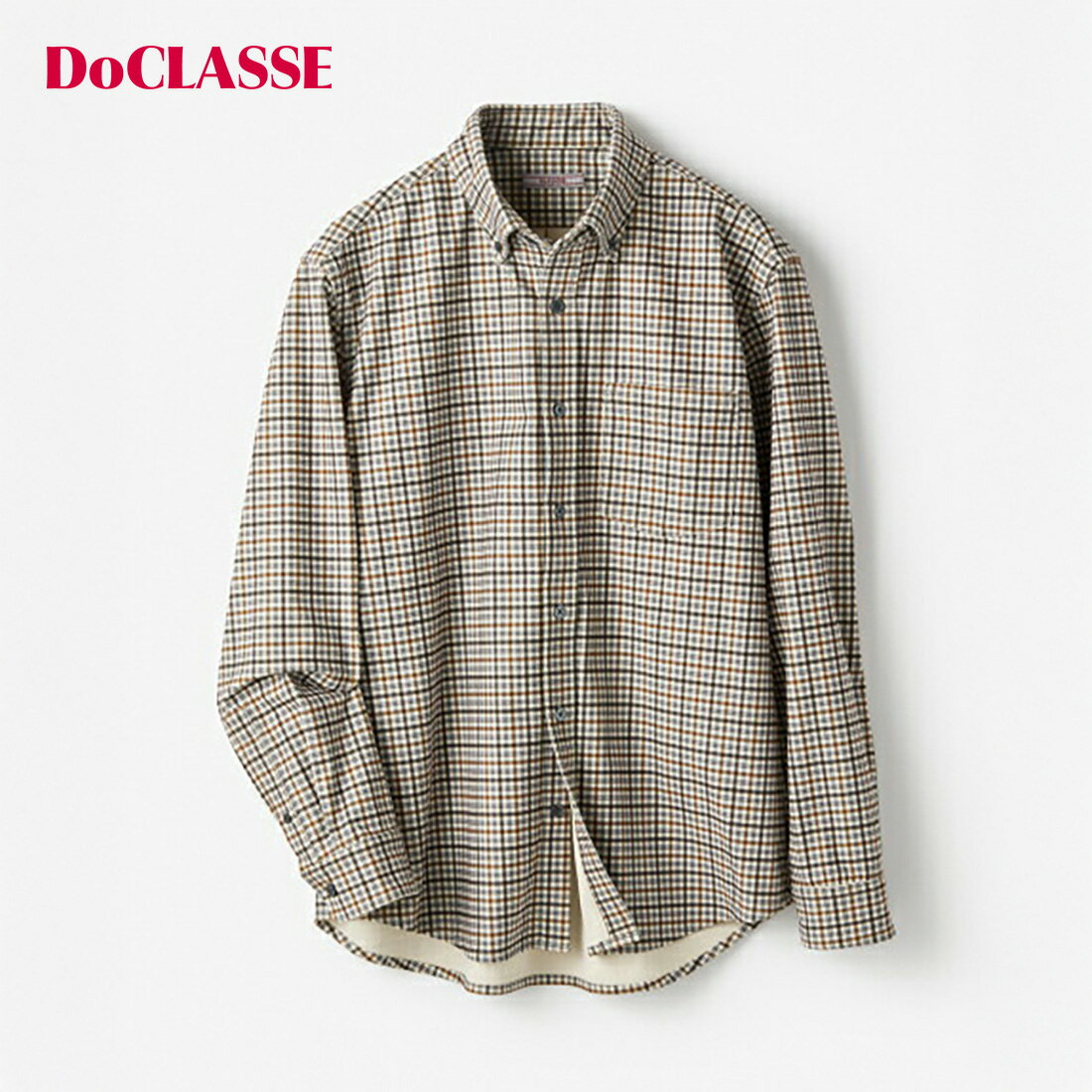 【ドゥクラッセ】 コーデュロイプリントシャツ メンズ ( S～XXL ) 30代 40代 50代 大人、輝く服 【DoCLASSE】