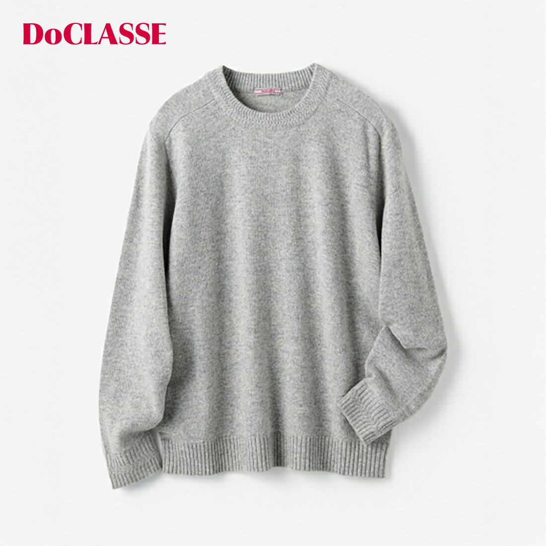 【ドゥクラッセ】 プレミアムラム ラネロッシ アイレ クルー メンズ ( S～XXL ) 30代 40代 50代 大人、輝く服 【DoCLASSE】