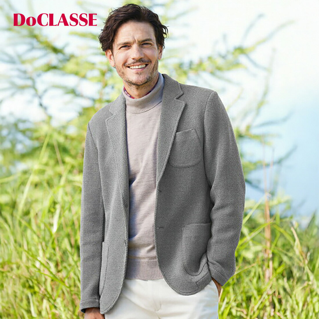 【マラソンポイント5倍】【ドゥクラッセ】 ラクスマNEO・TEXBRID(R)ジャケット メンズ ( A5～AB8 ) 30代 40代 50代 大人、輝く服 【DoCLASSE】