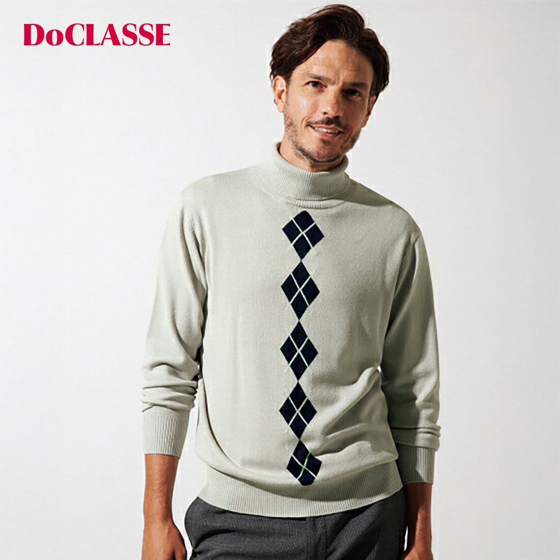 【ドゥクラッセ】 Doサーモテックスジャガードタートル メンズ ( S～XXL ) 30代 40代 50代 大人、輝く服 【DoCLASSE】
