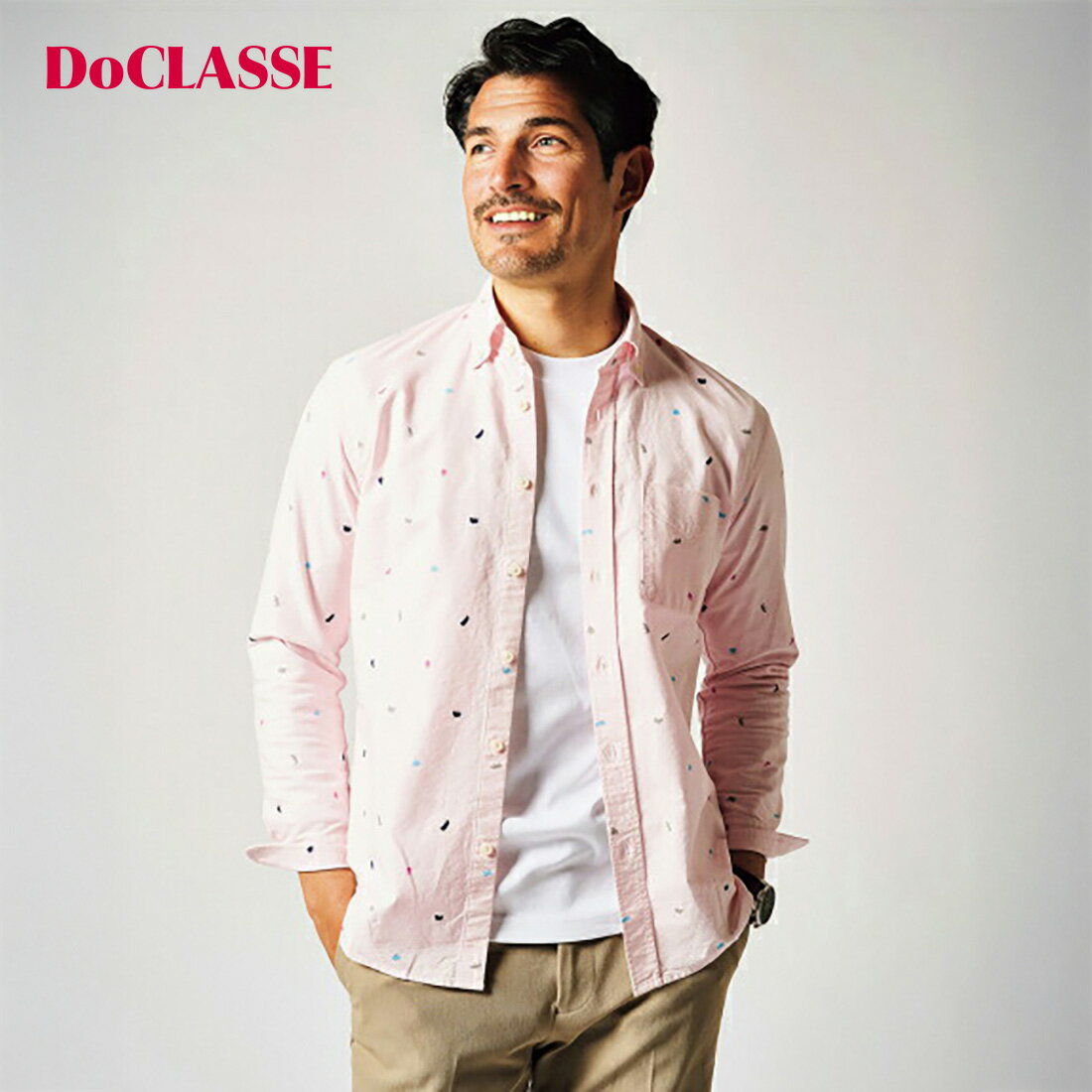 【マラソンポイント5倍】【ドゥクラッセ】 ピュアファインオックスフォード長袖 メンズ ( S～XXXL ) 30代 40代 50代 大人、輝く服 【DoCLASSE】