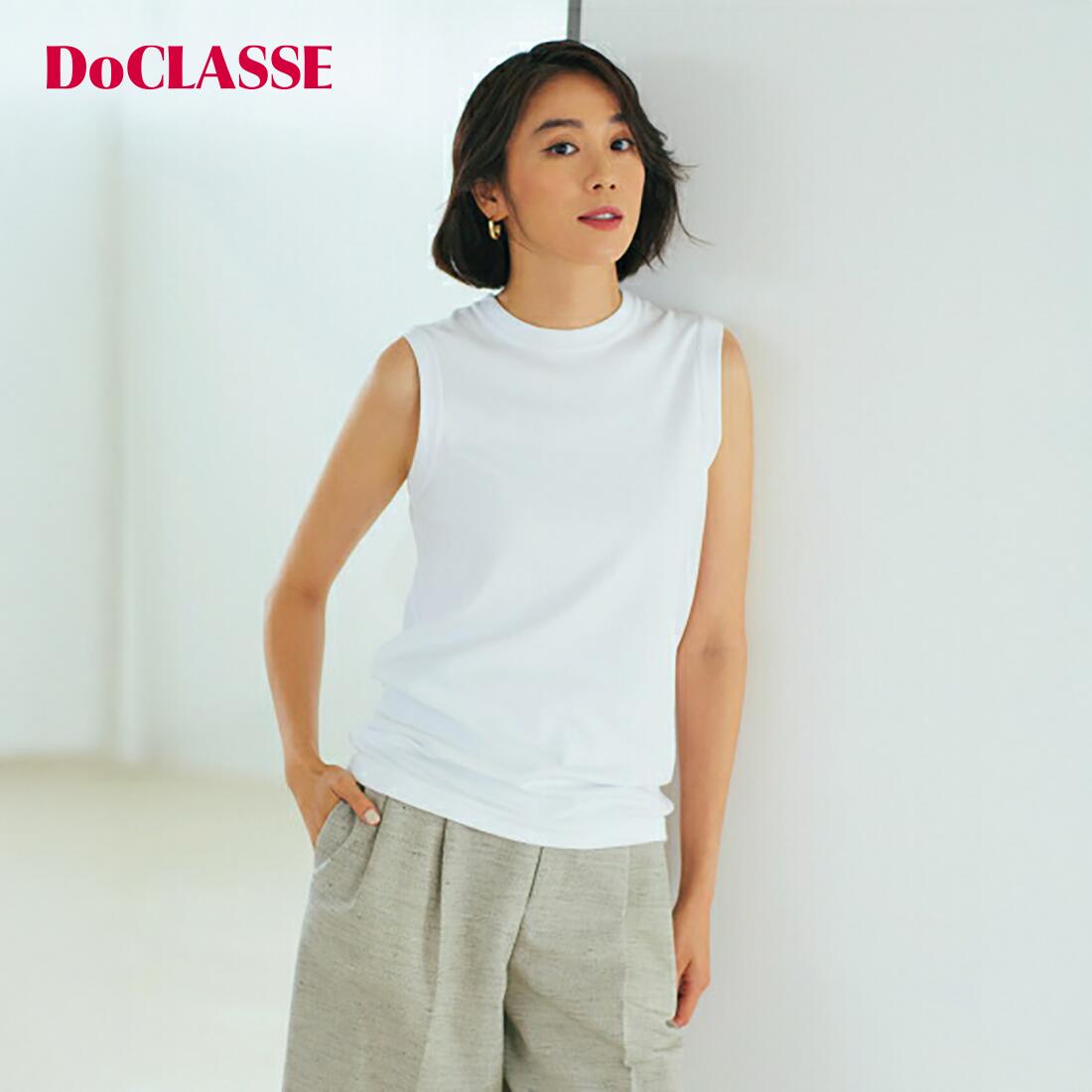 Rakuten - セール10%OFF 【ドゥクラッセ】 ピュアコットンスムース／ノースリーブ レディース ( S〜L ) 30代 40代 50代 大人、輝く服 【DoCLASSE】