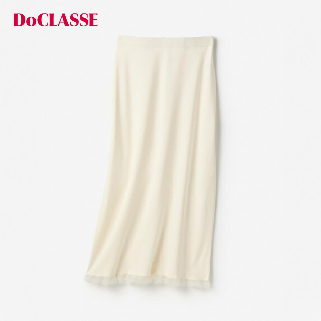 Rakuten - セール10%OFF 【ドゥクラッセ】 シアーフリル・ニットスカート レディース ( S〜XL ) 30代 40代 50代 大人、輝く服 【DoCLASSE】