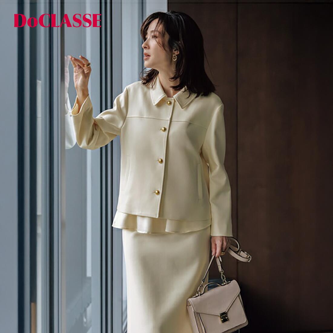 Rakuten - セール45%OFF 【ドゥクラッセ】 アウター 二重織ストレッチ・コンパクトジャケット レディース ( 9〜13 ) 30代 40代 50代 大人、輝く服 【DoCLASSE】