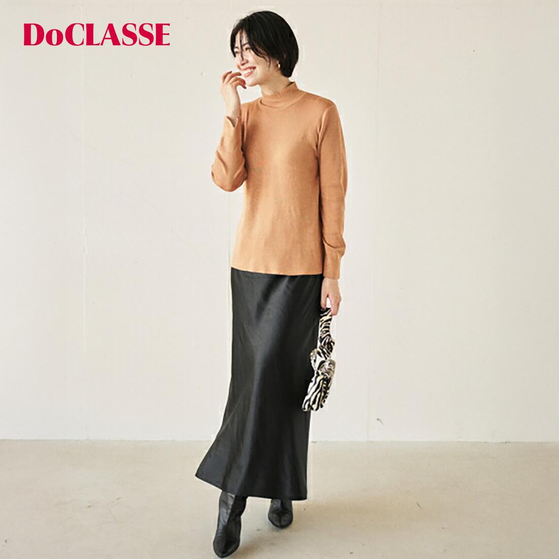 樂天商城 - 【ドゥクラッセ】 ボトムス サテンナロースカート レディース ( 7〜11 ) 30代 40代 50代 大人、輝く服 【DoCLASSE】