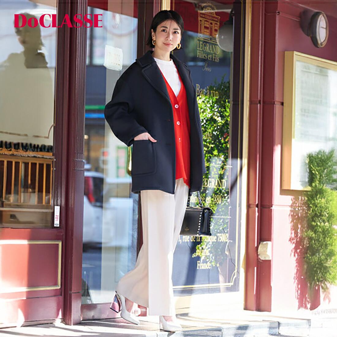 樂天商城 - セール20％OFF 【ドゥクラッセ】 アウター エアーフォルム・ジャコット レディース ( S〜XXL ) 30代 40代 50代 大人、輝く服 【DoCLASSE】