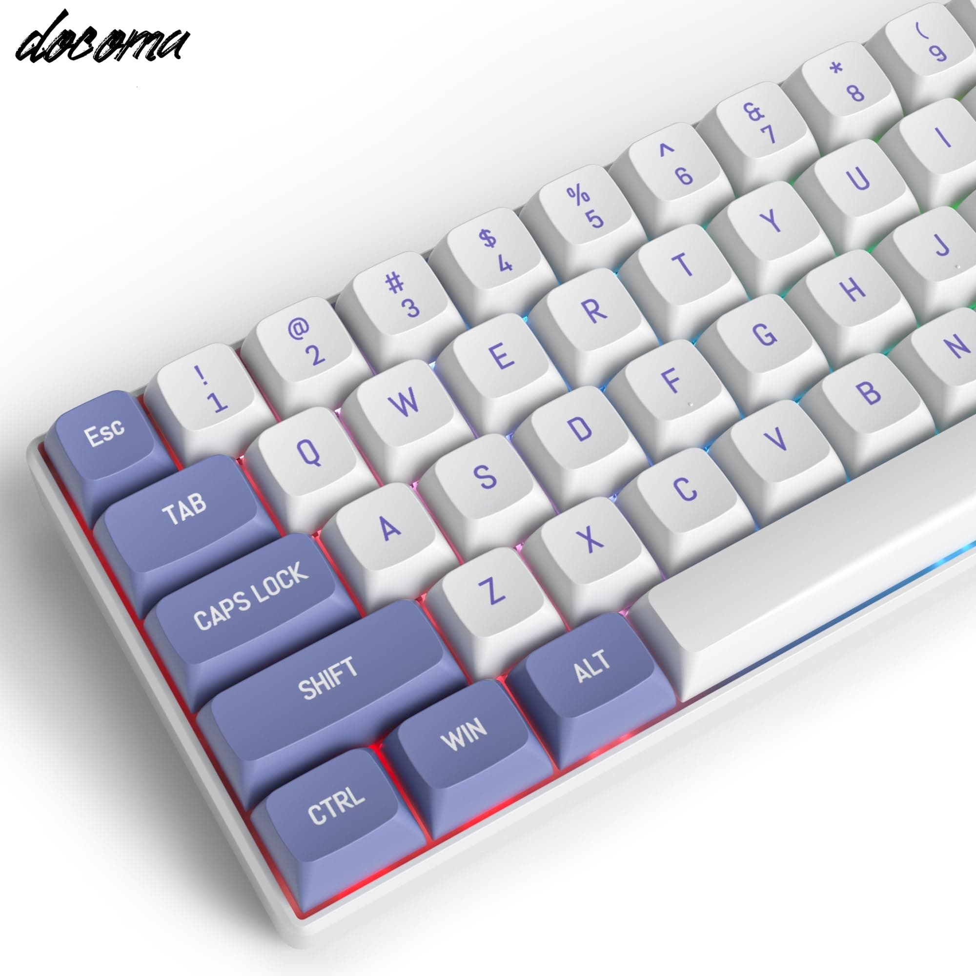 【送料無料】White 118 キーキャップグループ、CSA プロファイルカスタムキーキャップ PBT ダブルショット ANSI レイアウトキーボード、Cherry/Gatron MX スイッチ用メカニカルゲーミングキーボード