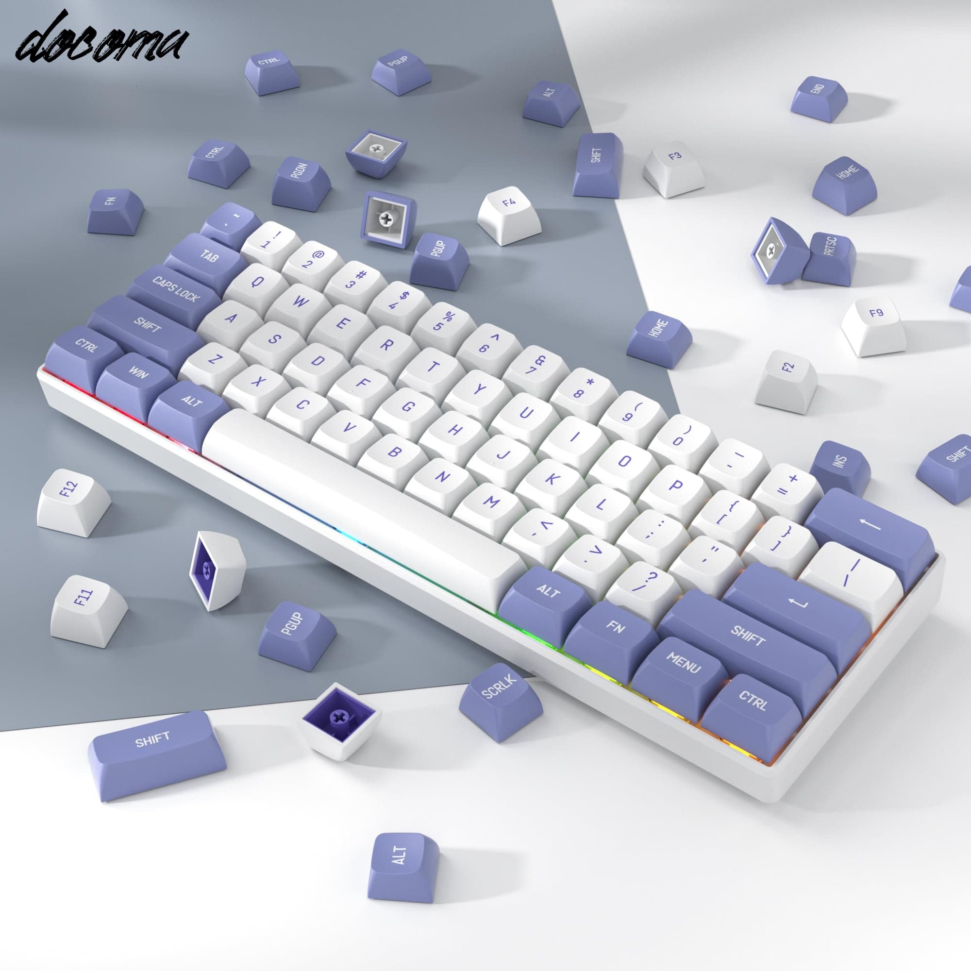 【送料無料】White 118 キーキャップグ...の紹介画像2