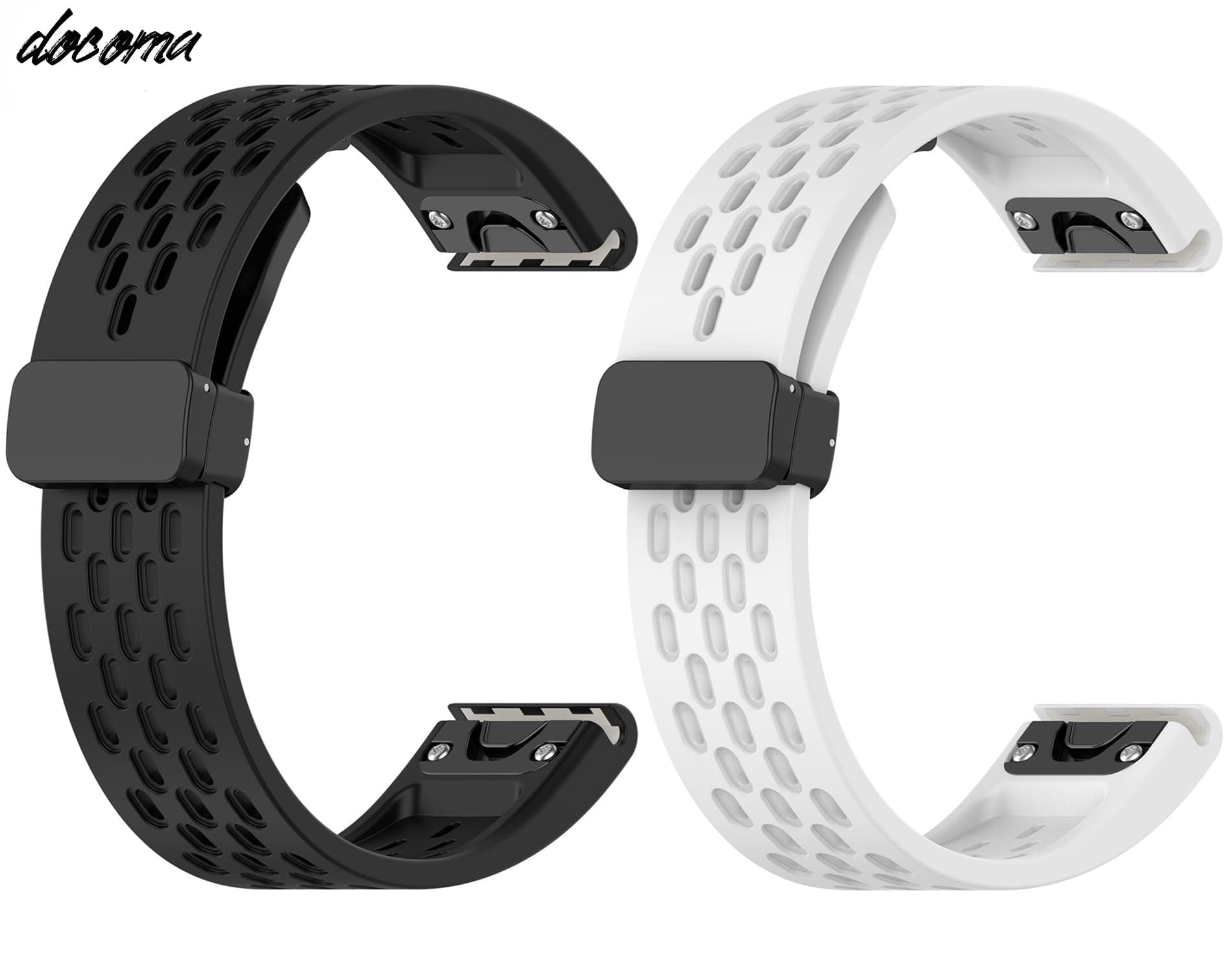 Rakuten - 【送料無料】for GARMIN(ガーミン) Approach S70 47mm/Approach S62/Forerunner 965/955 バンド ベルト 2点セット 交換バンド シリコン 磁気バックル 互換品 マグネット Fenix8 47mm/Fenix 7 Pro/7/Instinct2/Instinct/ForeAthlete 945/Fenix6 Fenix5など