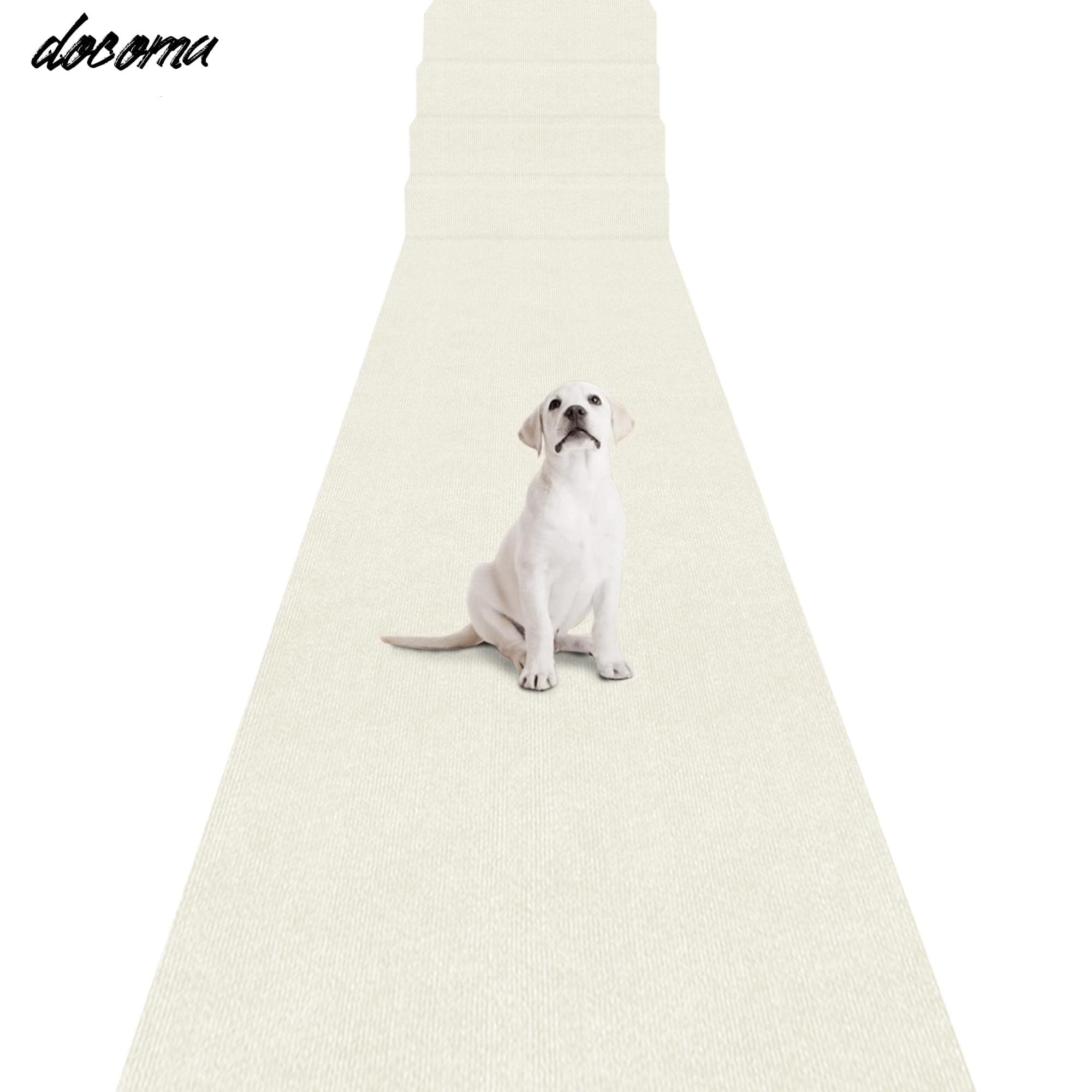 Rakuten - 【送料無料】ロングカーペット ズレない 洗える 撥水 おしゃれ 無地 廊下用 60×240cm 厚さ4mm TPR 防音 クリームホワイト