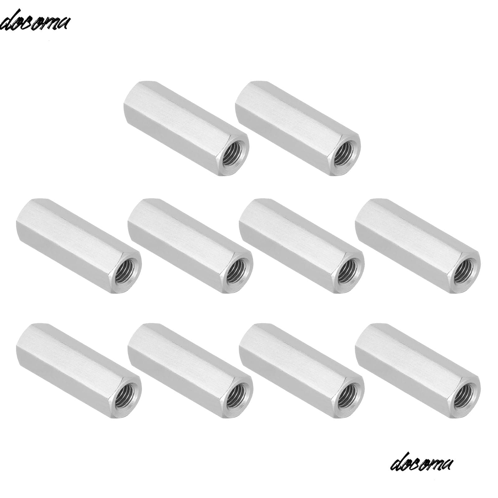 樂天商城 - 【送料無料】六角ナット 3/8-16UNC 長50mm 10個セット カップリング高ナット 全ねじロッド結合用 304ステンレス鋼 シルバー