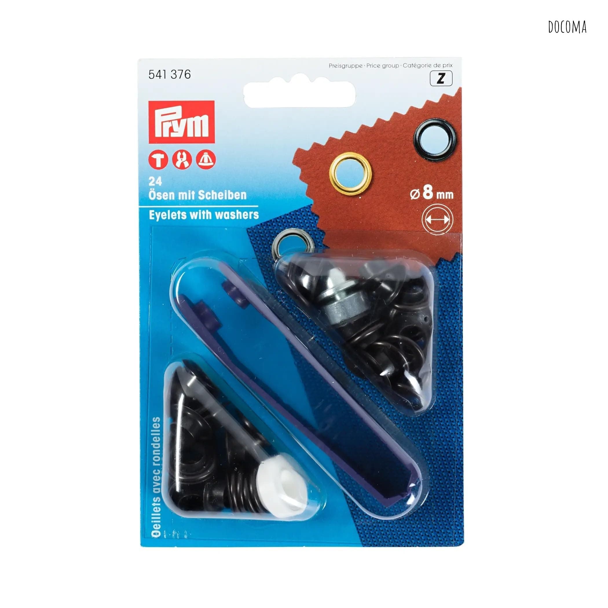樂天商城 - 【送料無料】541376 ワッシャ付きアイレット 内径8mm 黒染め 24個入り