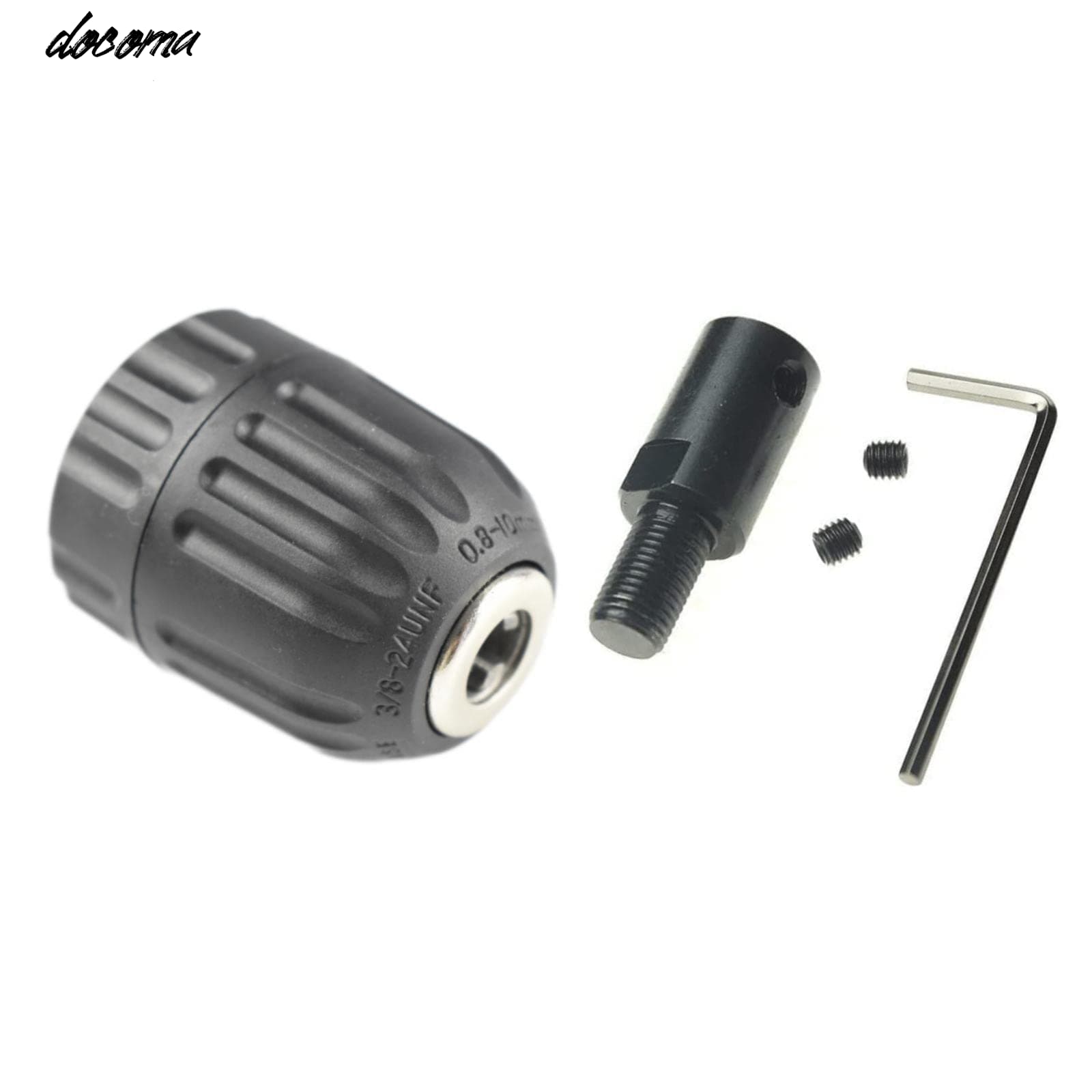 Rakuten - 【送料無料】CHANCSスレッド0.8mm-10mmドリルチャック3/8-24UNFスレッド接続ロッド内径6mm大きなクランプ力キーレスドリルビットハンド電動ドリル用ドリルアクセサリー