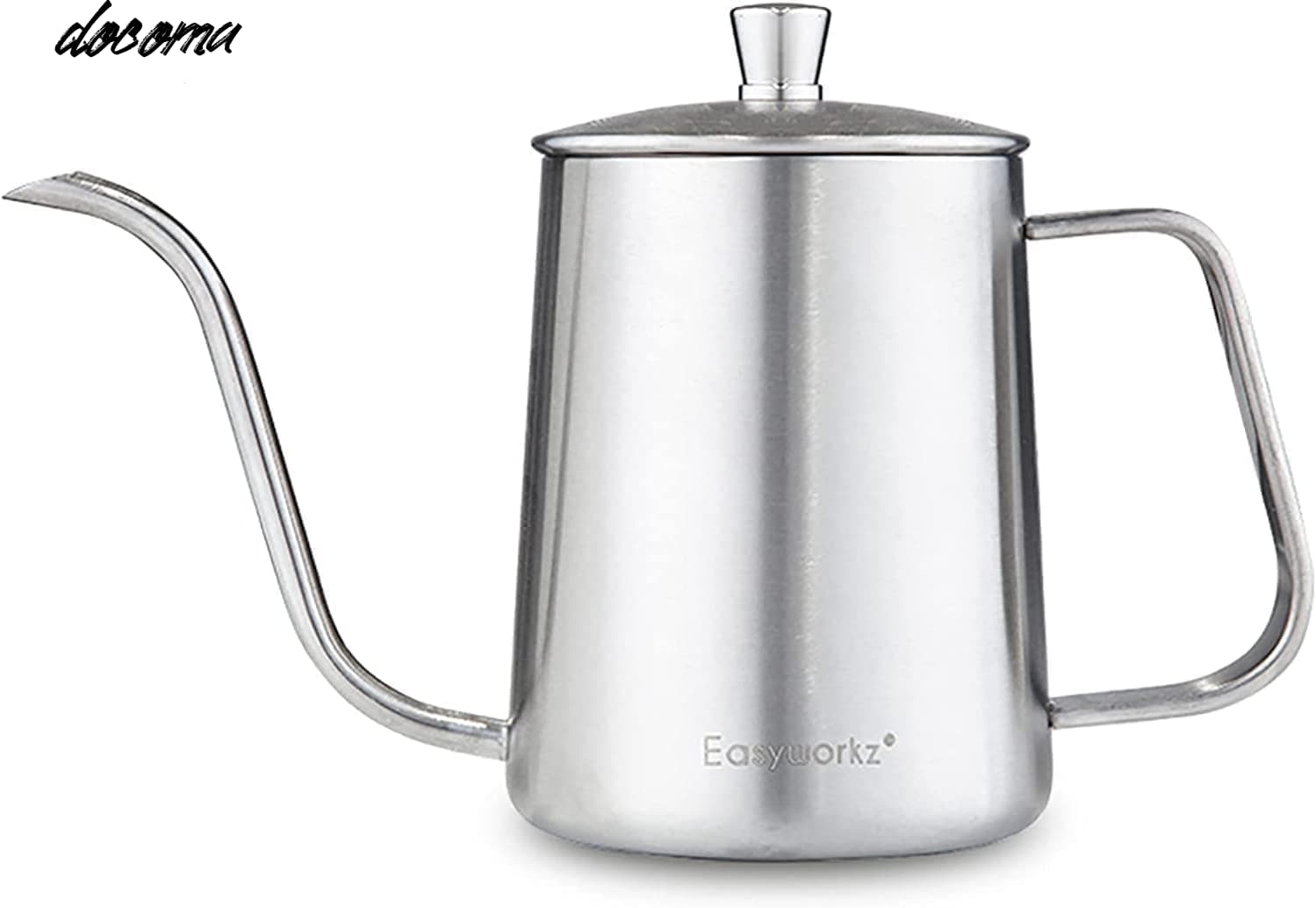 Rakuten - 【送料無料】グースネック ケトル 600ml ステンレス鋼 コーヒー ポット ハンド ドリップ ティー ポット「シルバー」