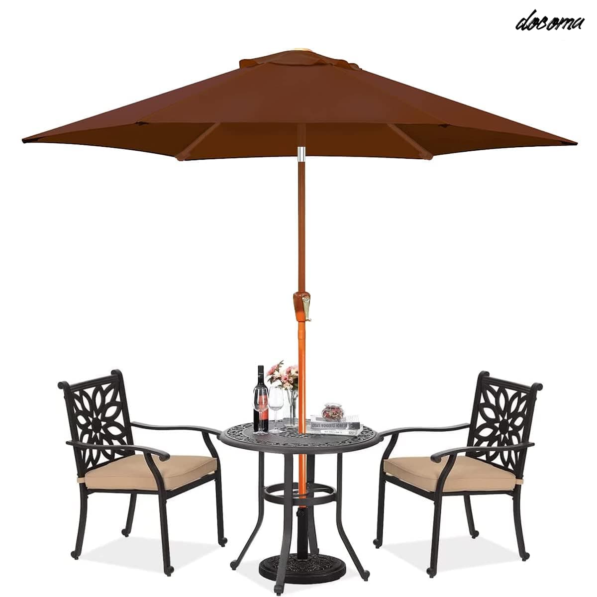 Rakuten - 【送料無料】ガーデンパラソル 風に強い 大型 直径220cm/270cm UVカット 撥水加工 角度調節 チルト機能付/クランク開閉 丈夫 日除け アウトドアの庭園、露天カフェ、レストラン、公園など、さまざまな場所に適用されます