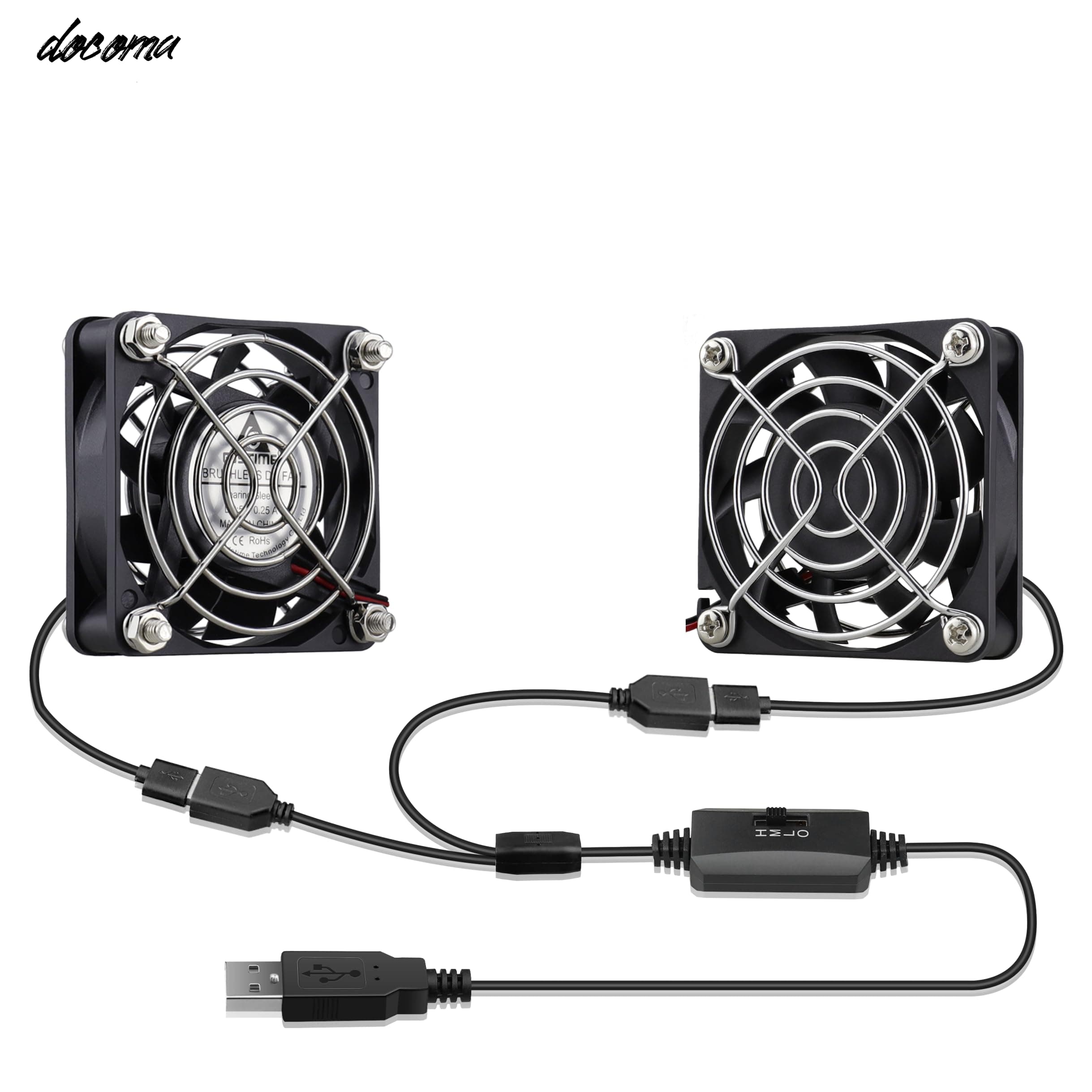 樂天商城 - 【送料無料】2連 6015 60mm x 15mm 6cm 5V DCUSB小型 冷却ファン 卓上扇風機 DIY FAN 多用途扇風機 DVR プレイステーション Xbox