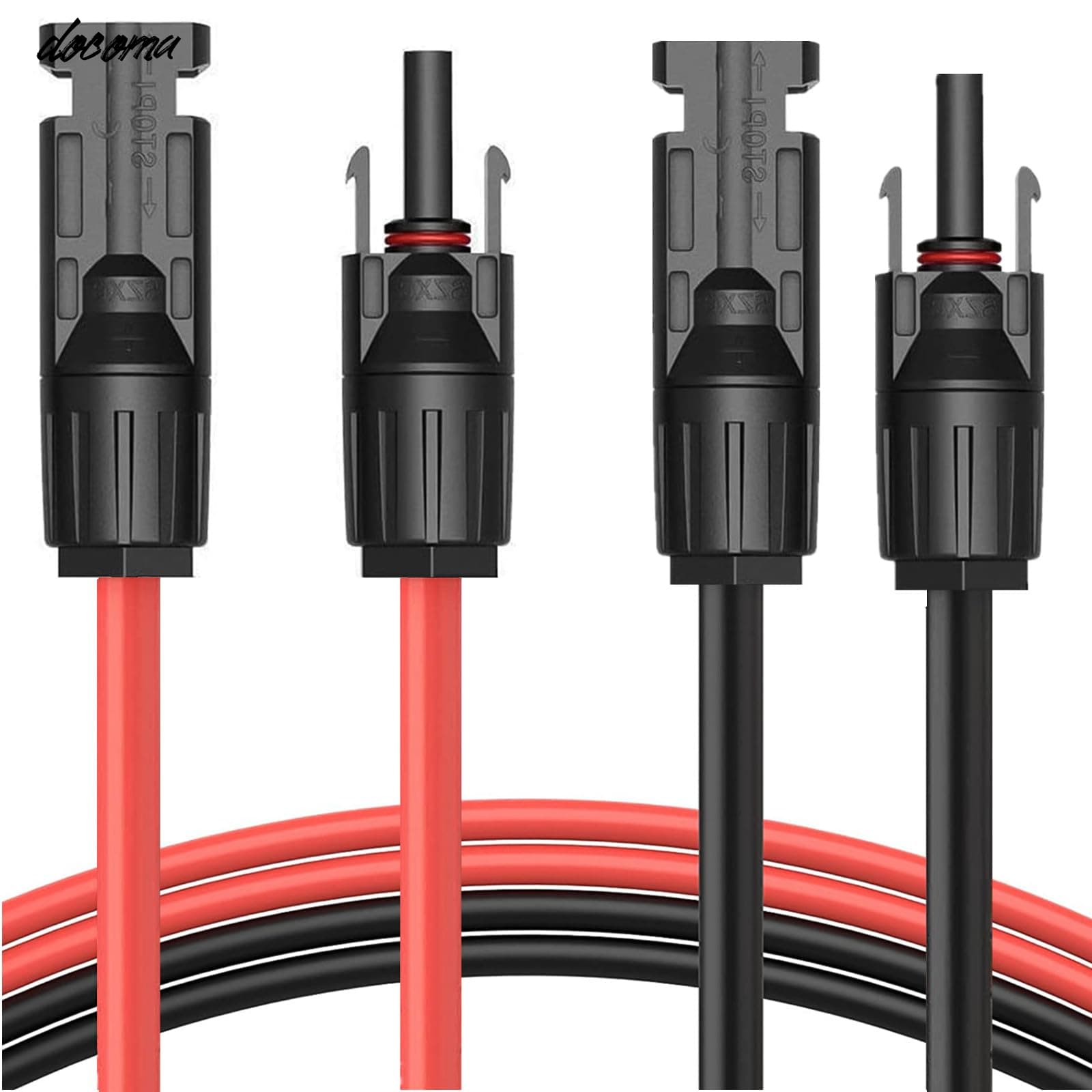 【送料無料】ケーブル ソーラー延長ケーブル ソーラーパネル接続用 12AWG 4m 並列接続 太陽光パネル用 太陽光発電用機器・部材 MC4型 コネクター IP67防水 両端加工 （赤+黒）2本セット