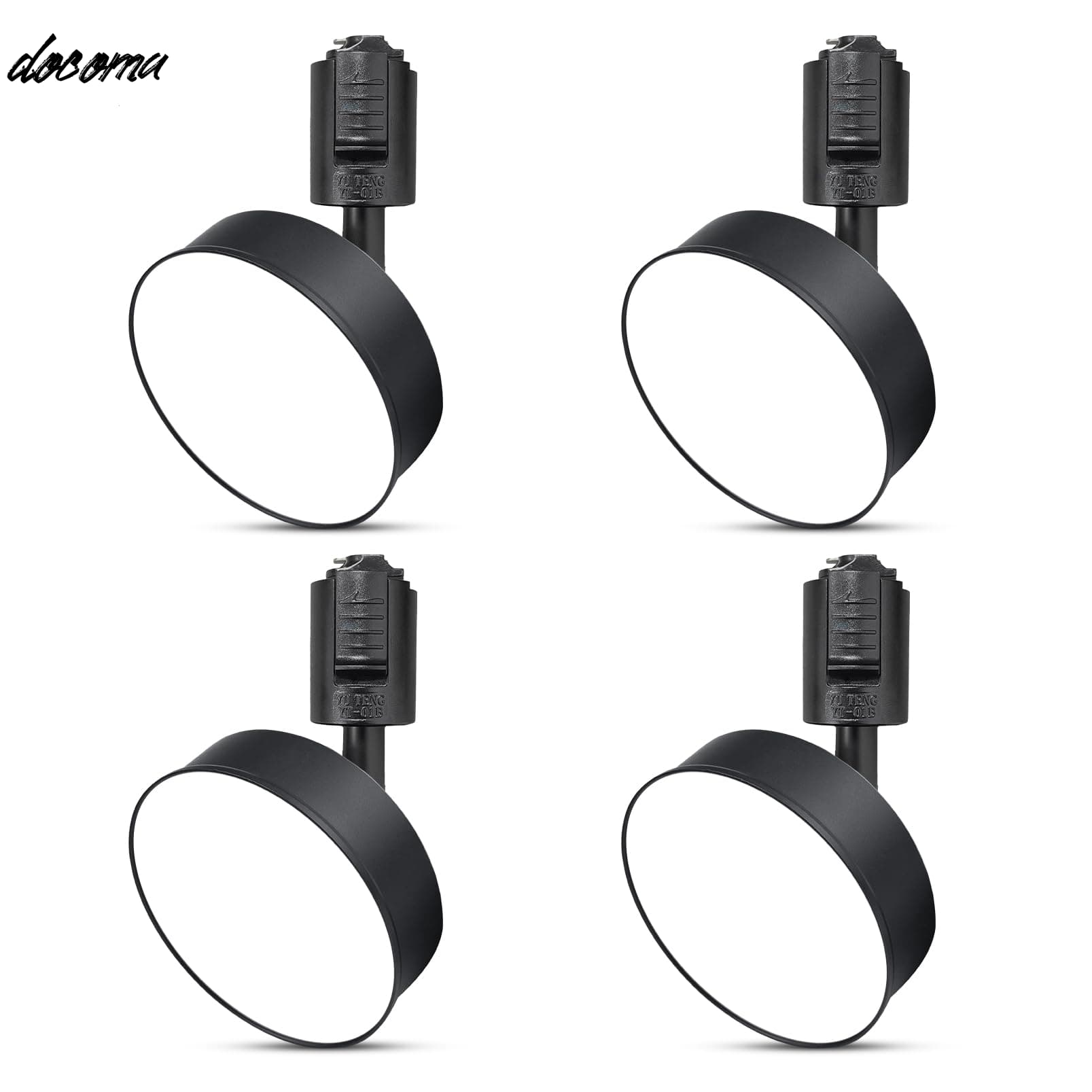 Rakuten - 【送料無料】LED 120W相当 ダクトレール用照明器具 1400LM 高輝度 角度調節可能 取付け簡単 電球不要 照明器具 天井照明 おしゃれ 12W 玄関 キッチン リビング （ブラック・昼白色・4個セット）