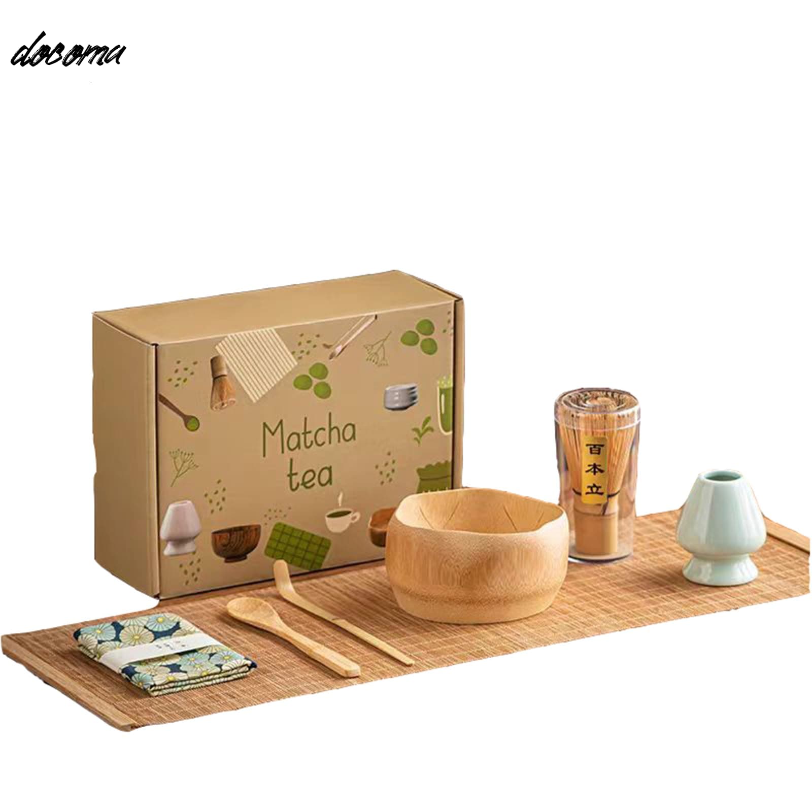 樂天商城 - 【送料無料】お点前セット 日本茶セット 茶道具セット 抹茶茶道 茶碗 百本立茶筅 茶筅立て 茶杓 抹茶 粉末 泡立て器（木）