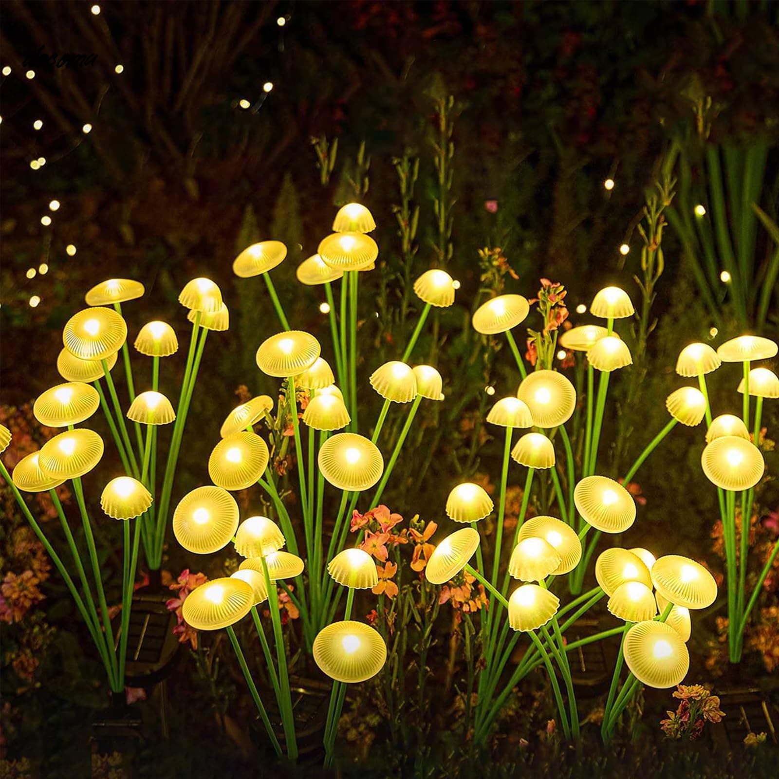 Other - 【送料無料】屋外 クラゲの型 6LED ガーデンライト 電球色 埋め込み【4個セット】自動点灯/消灯 雰囲気 明るい 防水 おしゃれ 装飾灯 風に揺れる ソーラー ledライト かわいい 照明パーティー 芝生 歩道 花壇などに適用【1 モード 】暖かいライト)