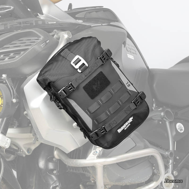 乐天商城 - 【送料無料】バイク用 フロントバンパーバッグ + 防水サイドバッグ + サドルパニア + テールバッグ MOLLEシステム対応 モーターアクセサリー (ブラック)