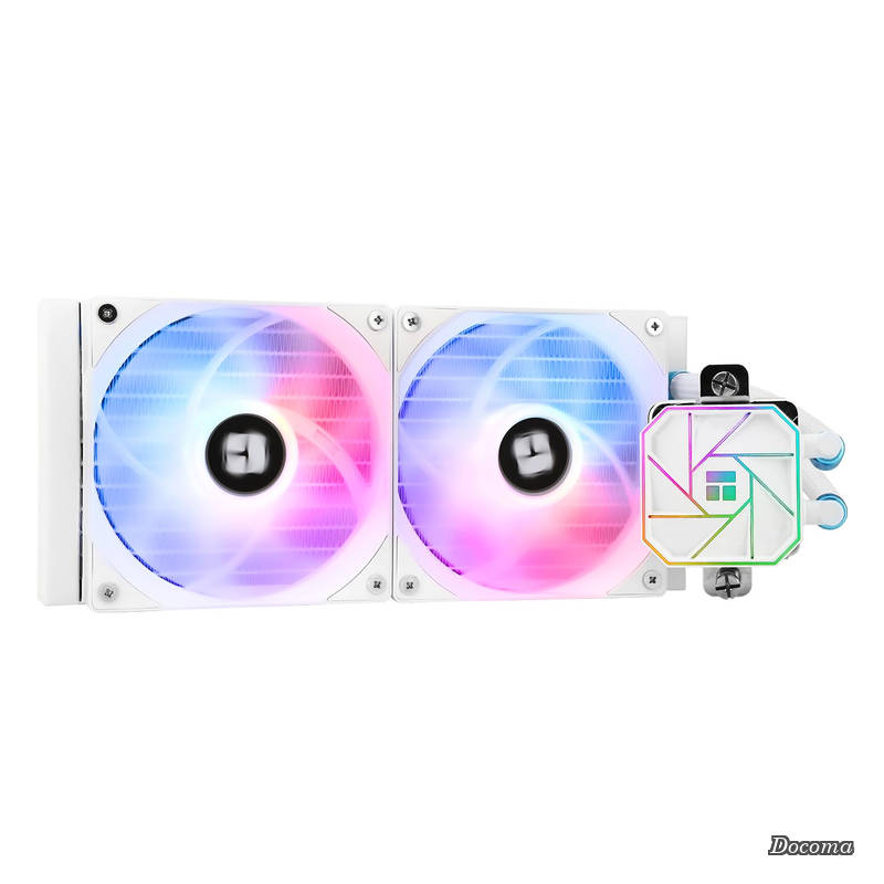 AQUA ELITE 240 WHITE V3 リキッドCPUクーラー、AIOポンプヘッド最高回転数3300RPM、TL-C12B-S V2×2 PWMファン、AMD/AM4/AM5、Intel LGA1150/1151/1200/2011/1700用、コンピュータCPU Aioクーラー