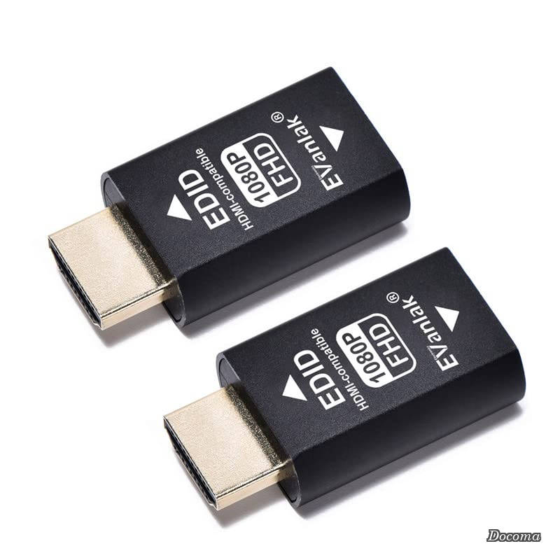 乐天商城 - 【送料無料】第3世代 HDMI EDIDエミュレーター パススルー エミュレーターアダプター不要 Mac ThunderboltからHDMIスイッチ/エクステンダー/AVレシーバー/ビデオスプリッターに対応 1920X1080@59hz 2パック