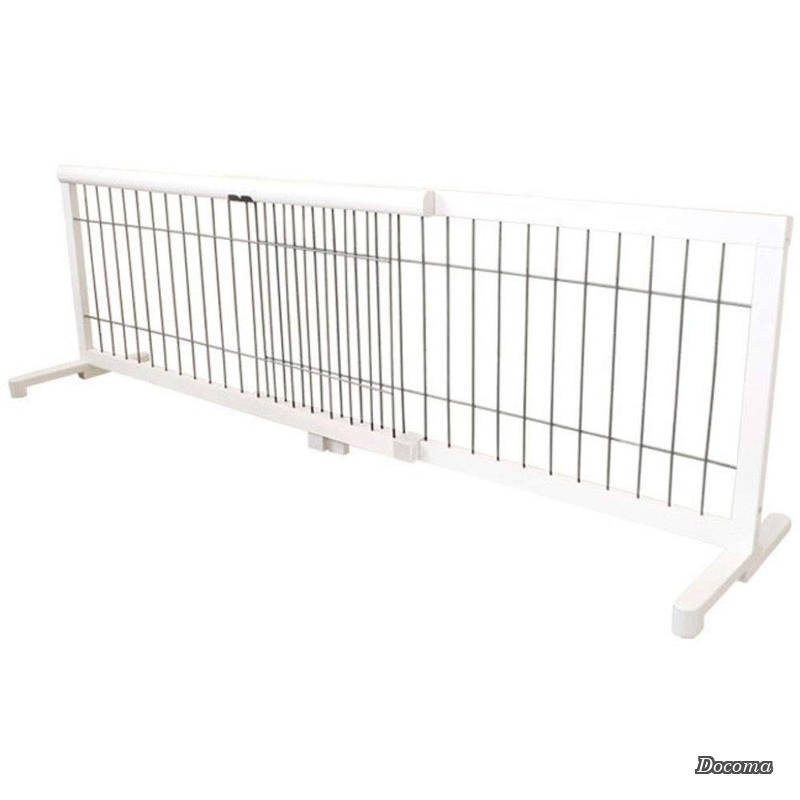 樂天商城 - 【送料無料】ペットゲート ホワイト×シルバー 高さ50cm 設置幅106-196cm