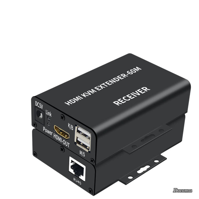 樂天商城 - 【送料無料】HDTV 120M KVMエクステンダーHDMI互換USBエクステンダー、CAT6 RJ45 Lanイーサネットエクステンダー、ループ3.5mmオーディオIR制御付き (60M)
