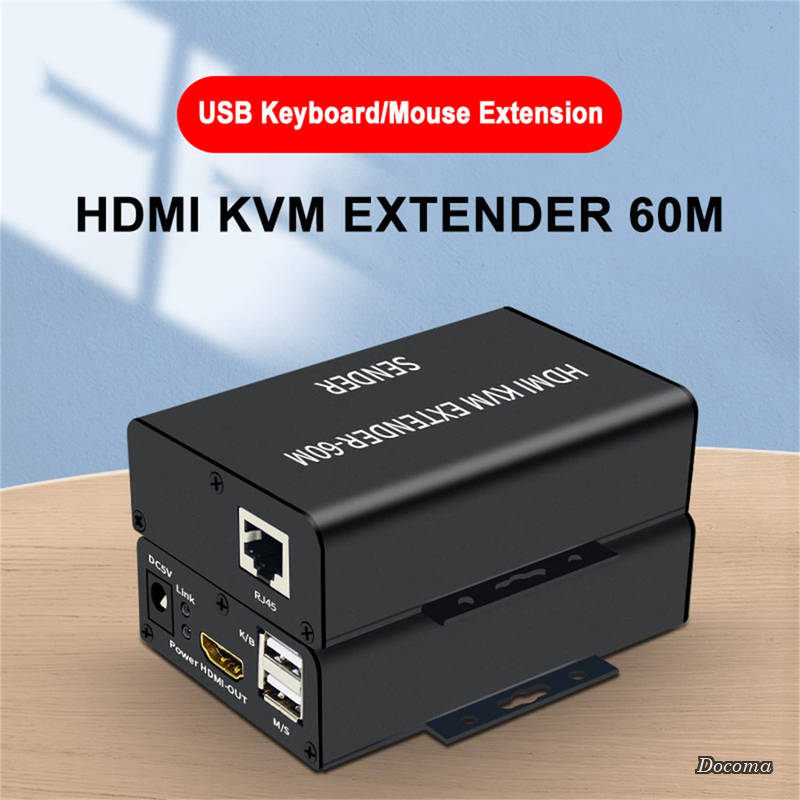 【送料無料】HDTV 120M KVMエクステンダーHDMI互換USBエクステンダー、CAT6 RJ45 L...