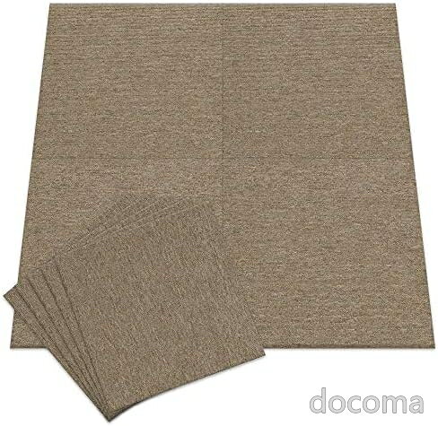 【送料無料】タイルカーペット 10枚セット 50×50cm クルミ 防音 クッション 敷き簡...