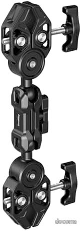 商品の特徴・【優れた品質】SmallRig デュアルヘッドスーパークランプ 5453は、航空宇宙グレードのアルミニウム合金製で、優れた耐久性を備えています。耐荷重は2kgで、ほとんどの写真撮影用アクセサリーと互換性があります。・【調整可能＆デュアルヘッドクランプ】SmallRig デュアルヘッドスーパークランプの調整可能なクランプジョーは、直径14〜58mm（0.5〜2.3インチ）のチューブ、または厚さ最大58mm（2.3インチ）の平面に対応し、傘のリフレクター、自撮り棒、マイクなどの機材を三脚の脚、テーブル、自転車のハンドルバー、手すりなどに固定するのに最適です。・【安定性と一体化設計】カニ型クランプとマジックアームの接合部は一体型設計で、使用中の緩みや外れを効果的に防止します。さらに、360°調整可能なボールヘッドにより正確な位置決めが可能になり、セットアップを完璧にコントロールできます。・【注意事項】付属の安全ストラップは、ダイナミックな撮影シーンでの安全性を高めます。・【同梱物】デュアルヘッドスーパークランプ x 1お客様都合のキャンセルはお控えください。また他モールにて併売を行っており、Amazon 社のFBA マルチチャネルサービスを一部活用しております。梱包にAmazon ロゴの記載やAmazonの配達員が商品をお届け、また置き配になる可能性がございますので予めご了承ください。