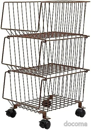 商品の特徴・サイズ:約62×29.5×38.5cm・本体重量:約1.65・[材質]本体:スチール(エポキシ粉体焼付塗装)/キャスター:ポリプロピレン・セット内容:バスケット上×2、バスケット下×1、ロック付キャスター×2(六角ナット付)、キャスター×2(六角ナット付)・耐荷重:1段につき3kgお客様都合のキャンセルはお控えください。また他モールにて併売を行っており、Amazon 社のFBA マルチチャネルサービスを一部活用しております。梱包にAmazon ロゴの記載やAmazonの配達員が商品をお届け、また置き配になる可能性がございますので予めご了承ください。